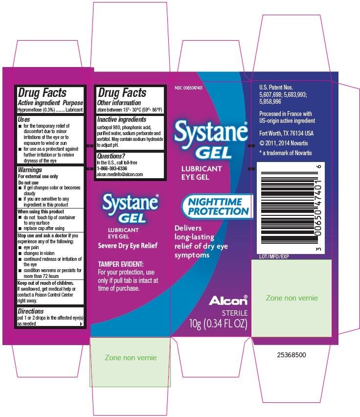 Systane Nighttime Lubricant Topical Gel, 10 g Tube, 24/Case