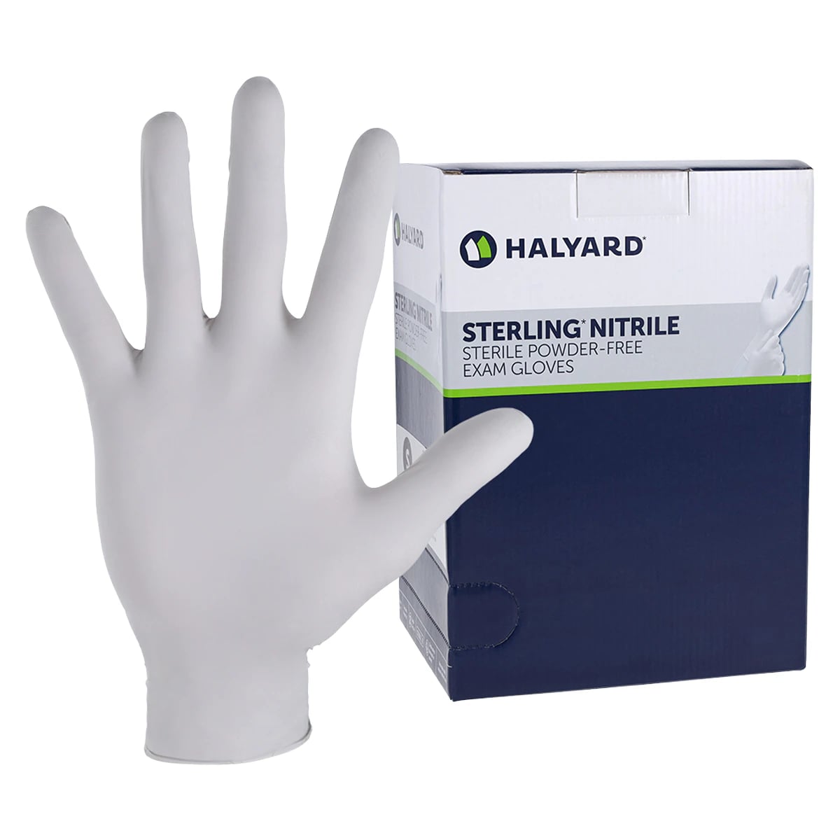 Sterling Nitrile Exam Gloves, Sterile, Small, Gray