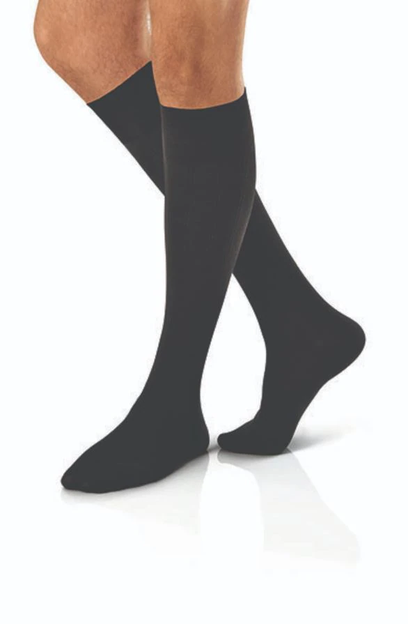 Jobst forMen Compression Socks, Knee High/Full Calf, Closed Toe, X-Large, Men, Black