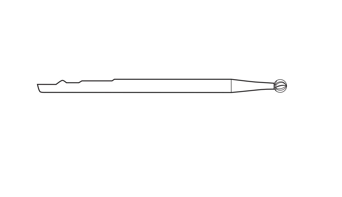 Brasseler USA Micro Bur Carbide, 2.3 x 44.5 mm, 5/Package
