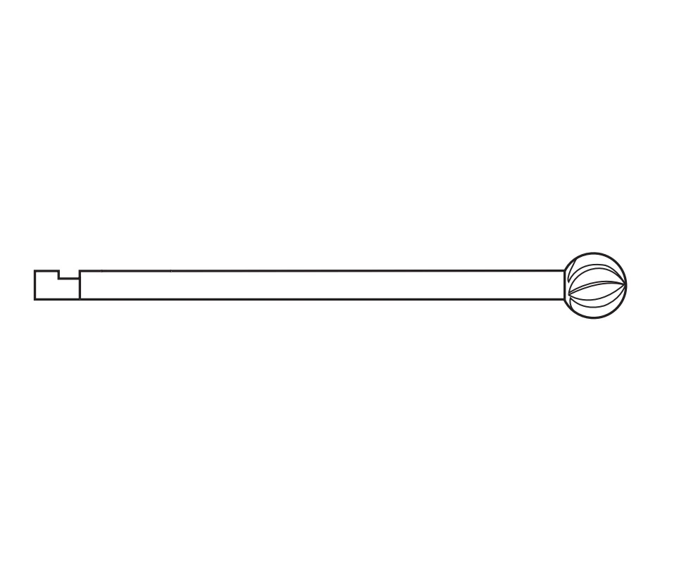 Brasseler USA Small Bone Micro Bur, Round
