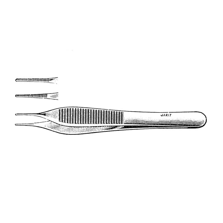 Jarit Adson Forceps, 1x2 Teeth, 4-3/4"