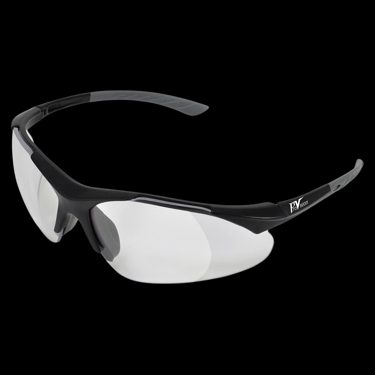 ProVision® Econo Loupes Bifocal Safety Eyewear, Black Frame/Clear Lens +2.0 Diopter, 3780C