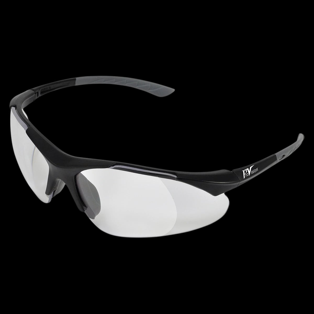 ProVision® Econo Loupes Bifocal Safety Eyewear, Black Frame/Clear Lens +2.5 Diopter