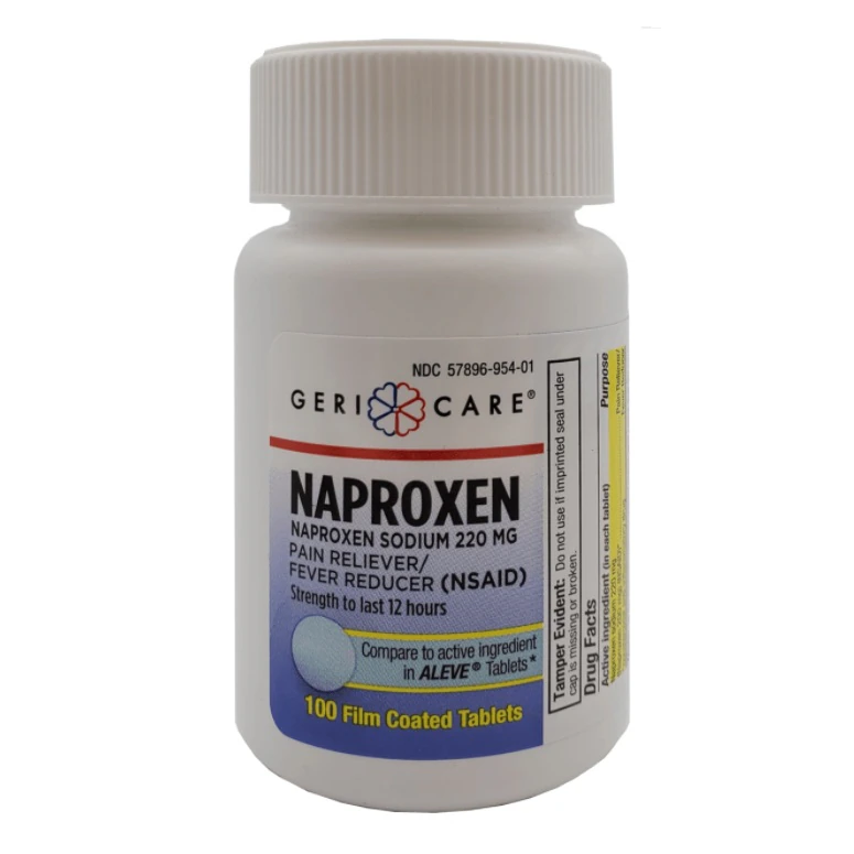 Geri-Care Naproxen Sodium Tablets, 220mg, Pain Reliever/Fever Reducer, 100/Bottle