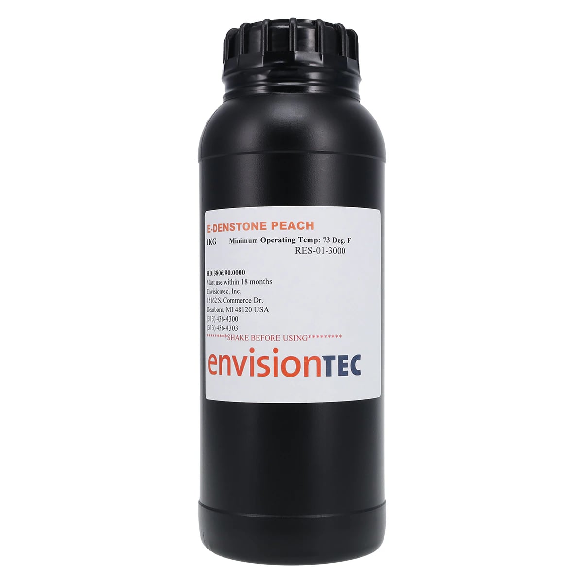 E-Denstone Peach 3D Print Resin Model, 1 Kg Bottle