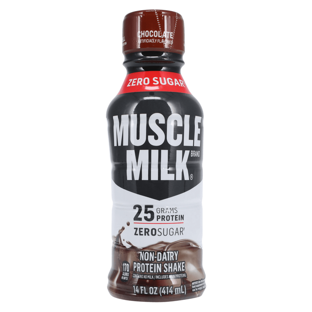 Muscle Milk Genuine Protein Drink, Chocolate, 14 oz Bottle, 12/Case