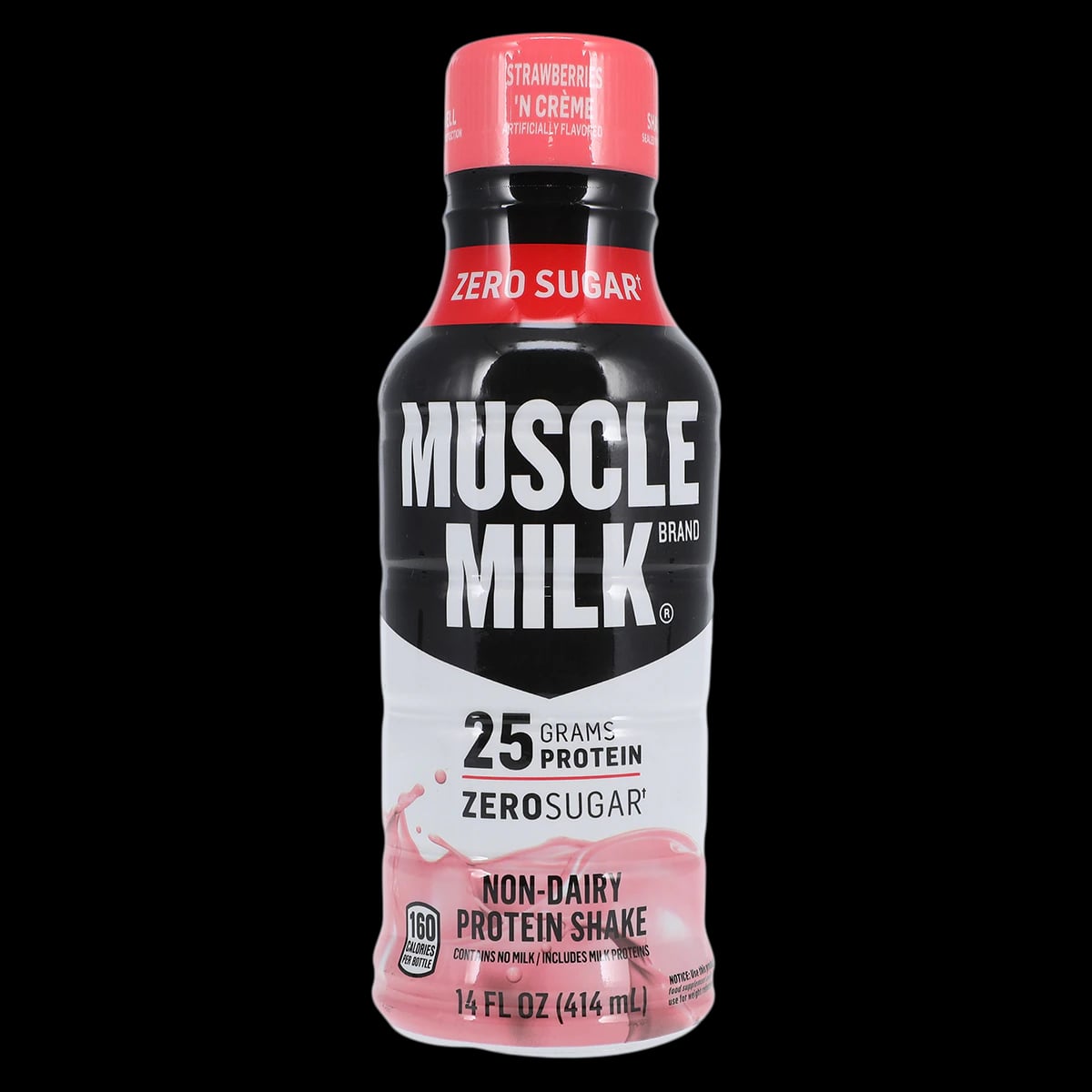 Muscle Milk Genuine Protein Drink, Strawberry, 14 oz Bottle, 12/Case