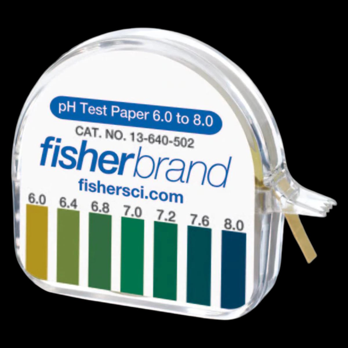 Fisherbrand General Purpose pH Test Paper, pH Range 6-8, 100 Strips/Roll, 5 Rolls/Case (500 Strips/Case)