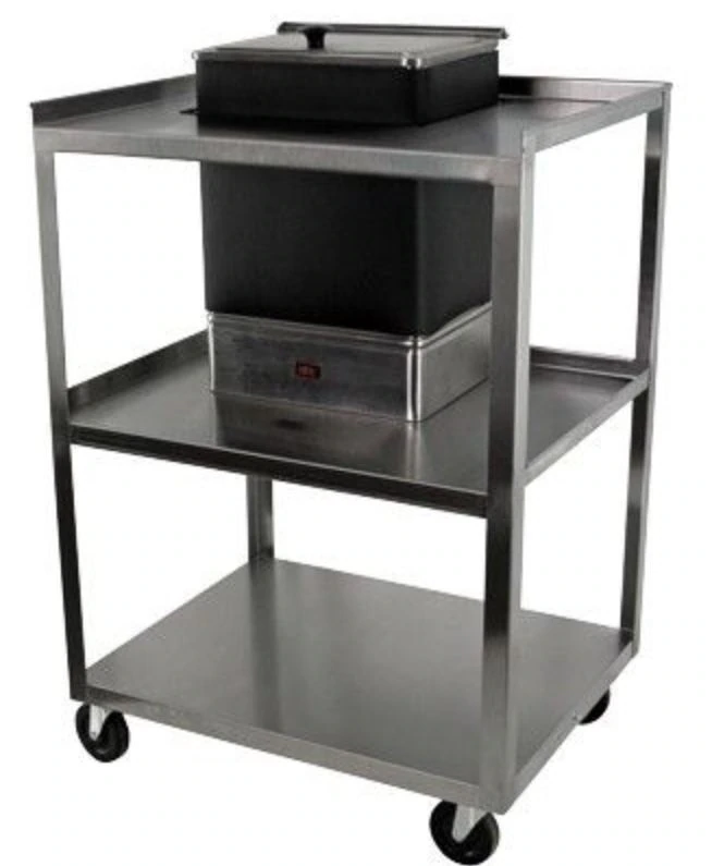 Ideal Medical Relief Pak Therapy Cart for Hydrocollator, Stainless Steel, 21x16x30" with 3" Swivel Casters