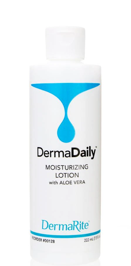 DermaDaily Moisturizing Lotion with Aloe Vera, 7.5 oz, White, Aloe Fresh Scent, 48/Case