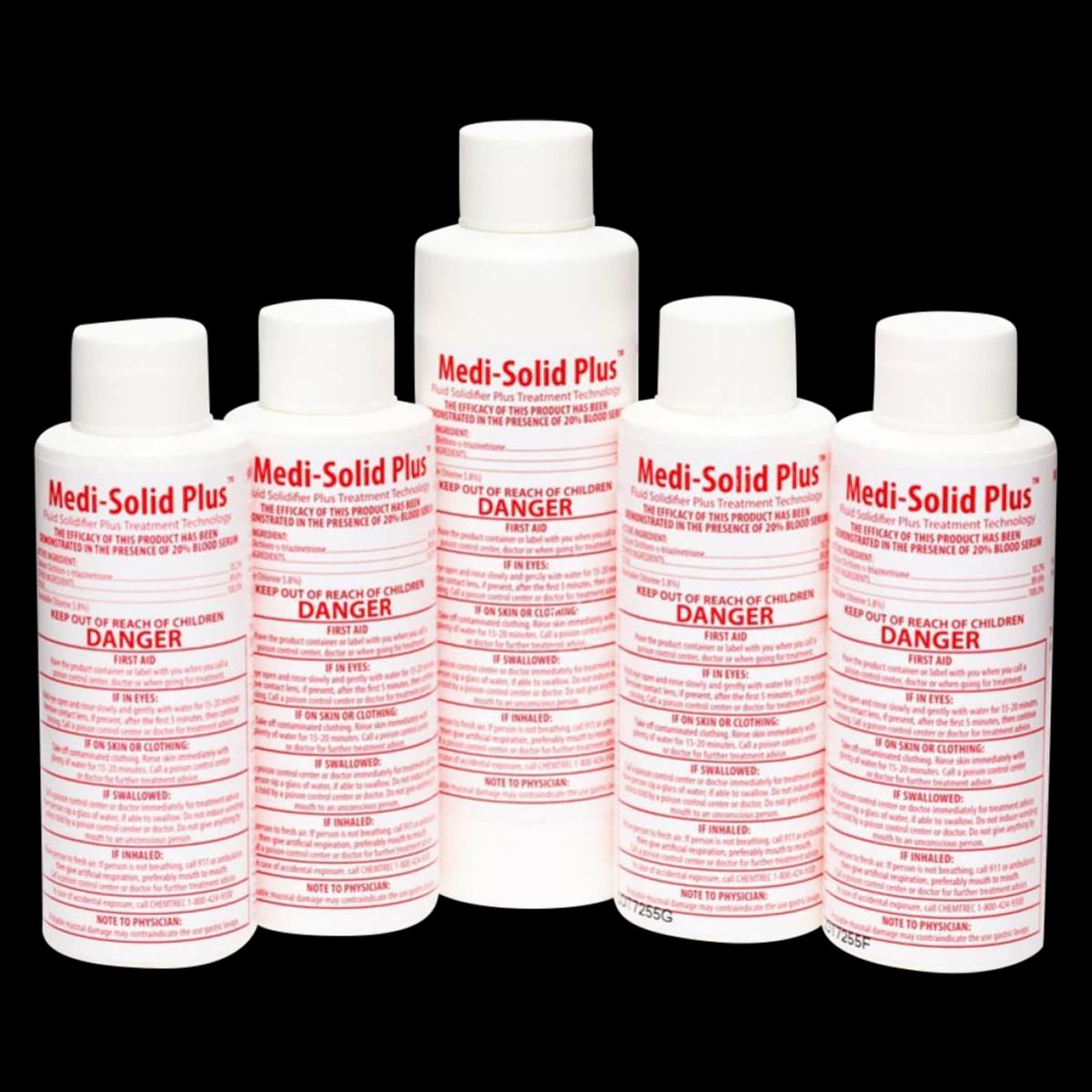 Medi-Solid Plus Spill Solidifier/Disinfectant, 3000cc Twist Top Bottle, 100/Case