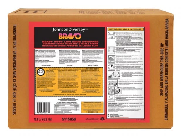 Diversey Bravo Low Odor Floor Stripper, 5 Gallon Pail