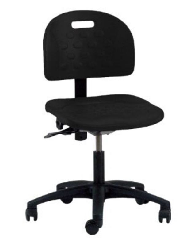 Brewer Task Series Laboratory Stool with 5 Casters, Black, 250 lb Capacity