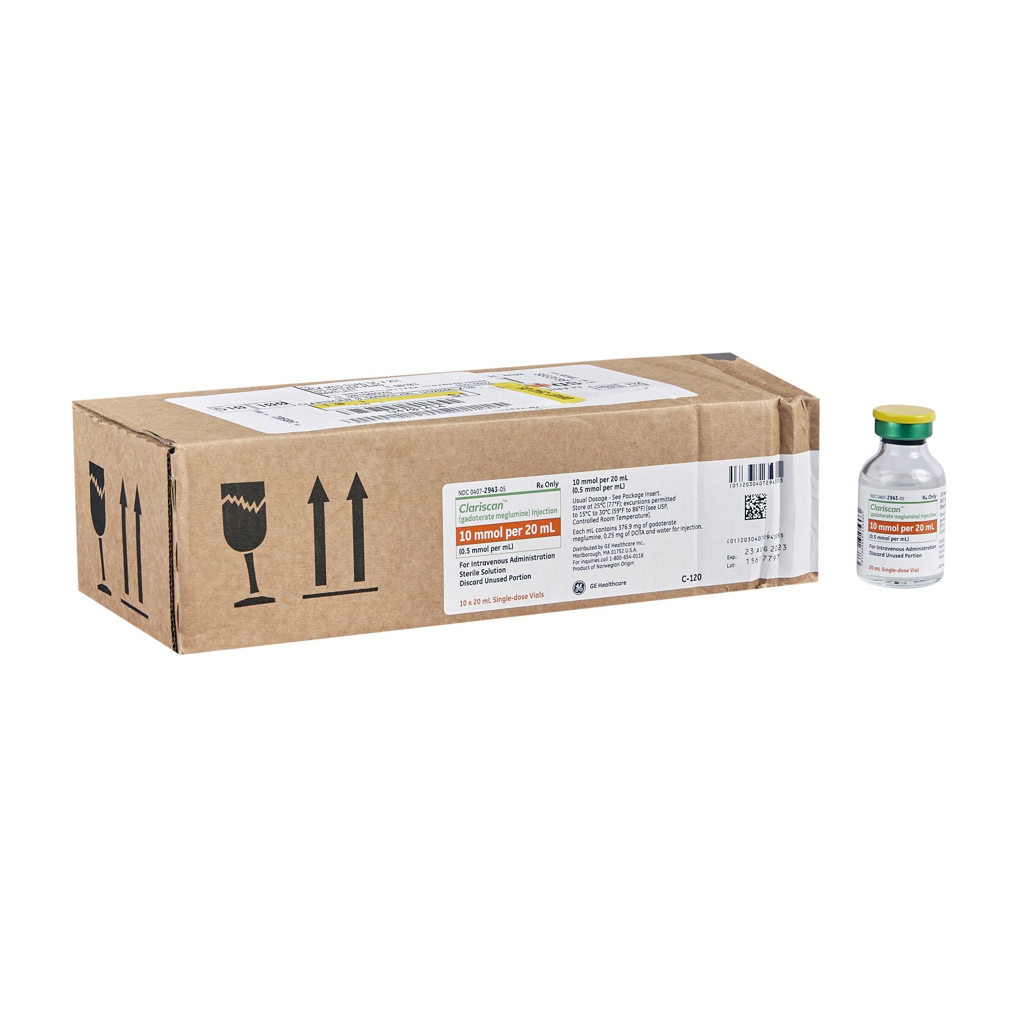 Clariscan IV Solution 0.5mmol/mL, 20mL Single Dose Vial, 10/Package