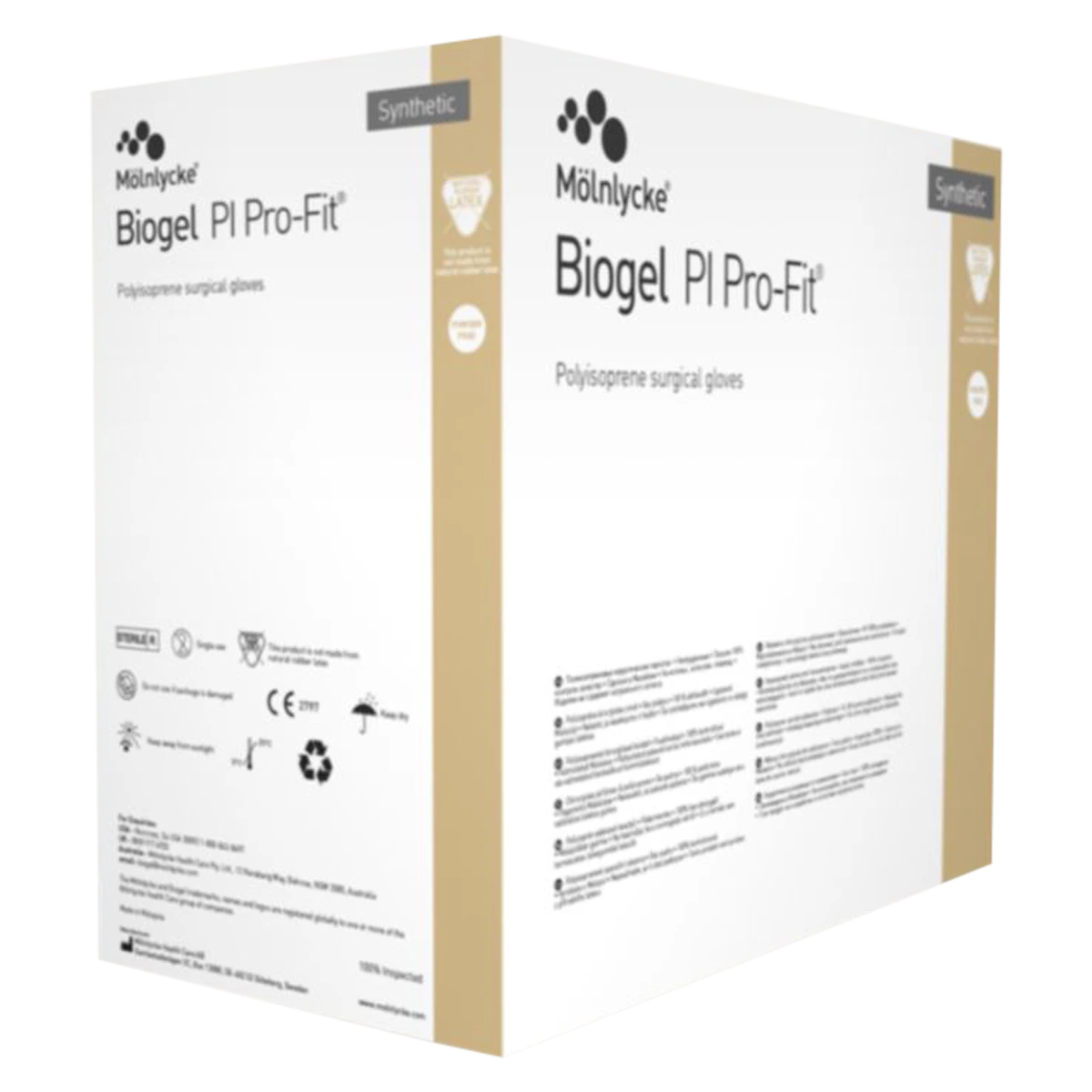Biogel PI Pro-Fit Synthetic Polyisoprene Surgical Gloves, Size 7.5, Cream