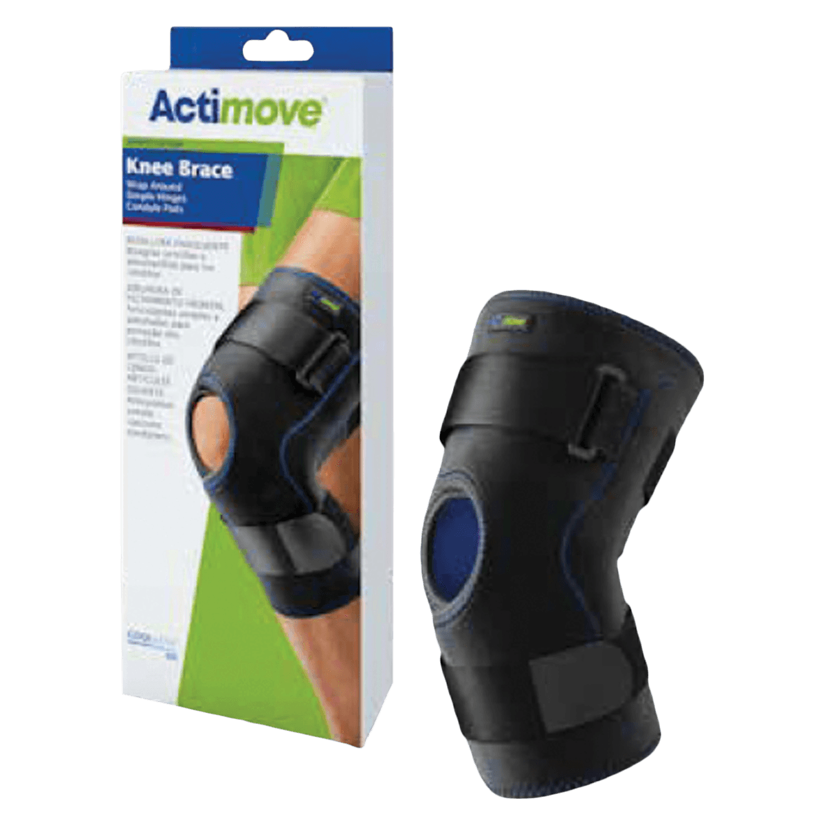 Actimove Wraparound Knee Brace, Adult X-Small, Coolmax Fabric, 18-29"