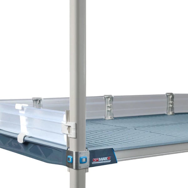 MetroMax iQ Shelf Ledge for 24" Mobile Shelving, Clear