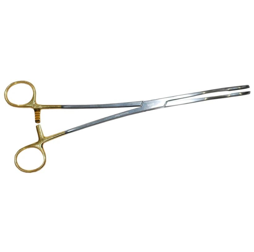 Medgyn Foerster Dressing Forceps, Straight, 9-1/2", Serrated, Stainless Steel, Each