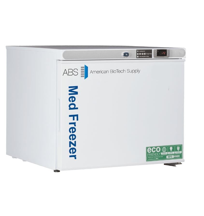 American Biotech Supply Pharmacy/Vaccine Countertop Freezer, 1.7 Cu Ft, Solid Door, Right Hinge, -15 to -25C, Manual Defrost