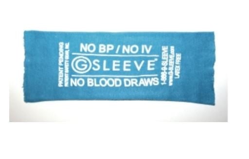 G-Sleeve Alert Sleeve, Adult Mens, Blue, Breathable, Non-Sterile, No Blood Draw, Disposable, 100/Box, 01KT0J09BN3XP82WBSVHWP79J5