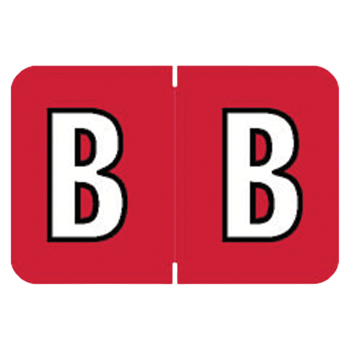 Colwell Compatible "B" Label, Red, Alphabetic, 1" H x 1.5" W, 225/Pack