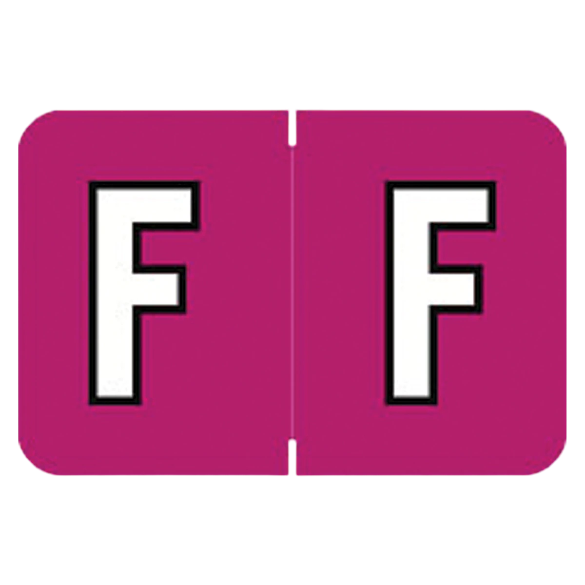 Colwell Compatible "F" Label, Violet Jewel Alphabetic, 1" H x 1-1/2" W, 225/Pack