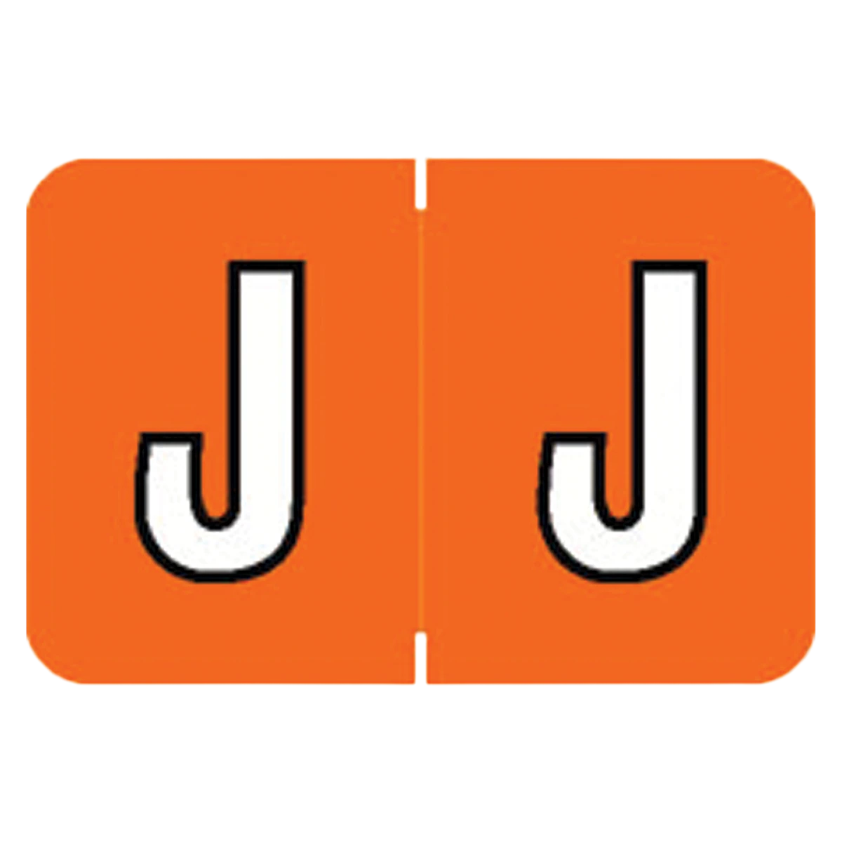 Colwell Compatible "J" Label, Gold Jewel Alphabetic, 1" H x 1.5" W, 225/Pack