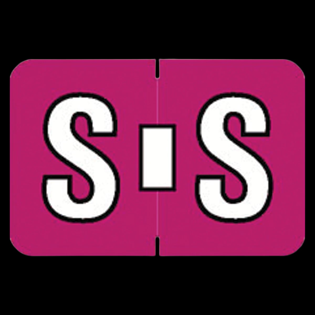 Colwell Compatible "S" Label, Violet Jewel Alphabetic, 1" H x 1.5" W, 225/Pack