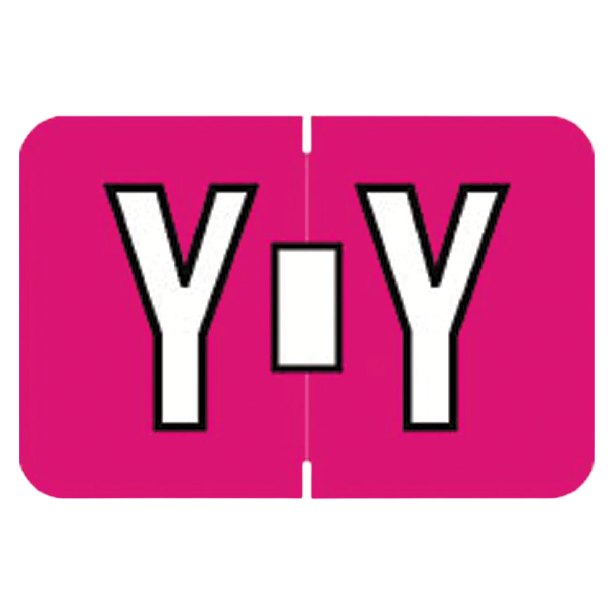 Colwell Compatible "Y" Label, Pink, Alphabetic, 1" H x 1.5" W, 225/Pack