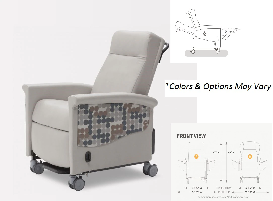 Champion alo Transporter Power Recliner, XL, Grant Rock, Powder-Coated Steel Frame, 500 lbs Capacity