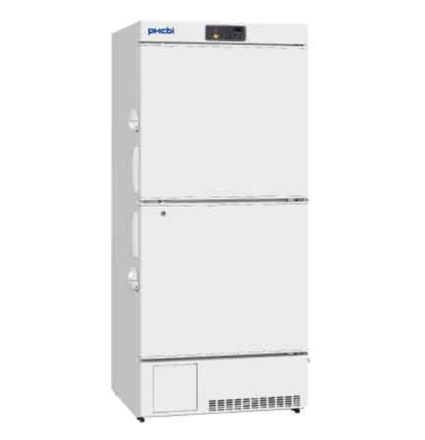 PHC Corp Lab Freezer, 17.8 cu ft, 2-Door Upright, -20 to -30C, Manual Defrost