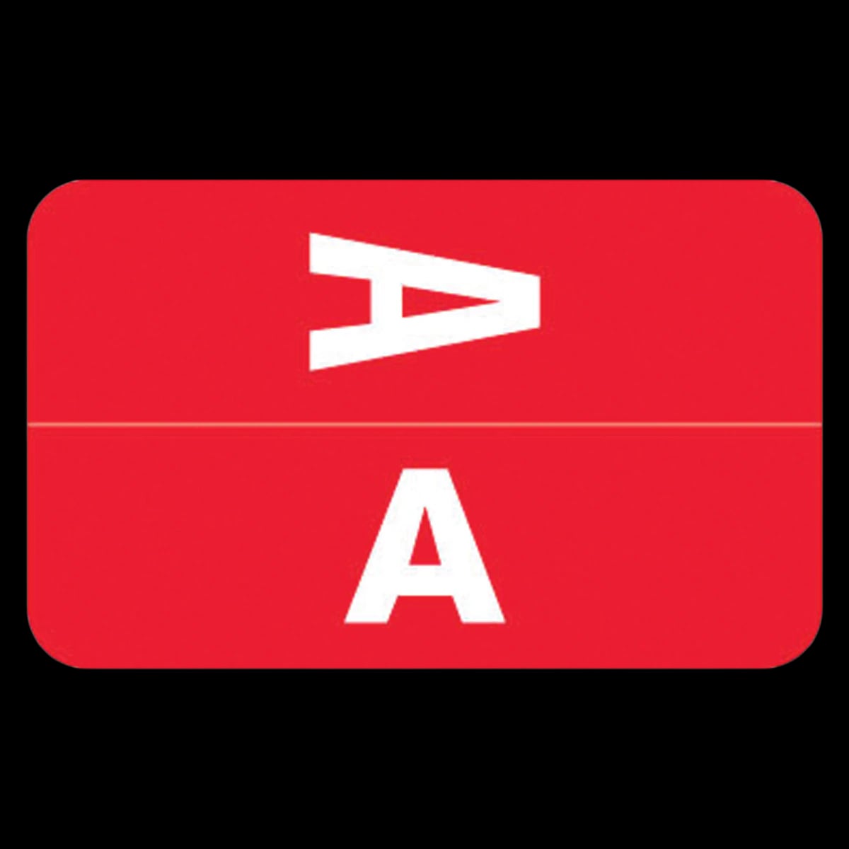Red A Label Smead System ACC/ACCS Series Match, 1" H x 1-5/8" W, Polylaminated, Pack of 100