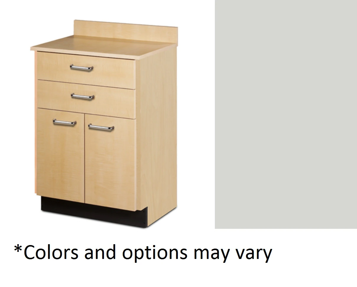 Clinton Industries Treatment Cabinet, 2 Doors/2 Drawers, Gray Laminate