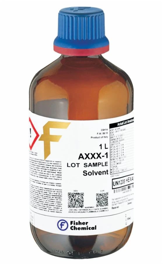 Fisher Scientific Optima Acetone, HPLC/GC Grade, Colorless Liquid, 1L Amber Glass Bottle