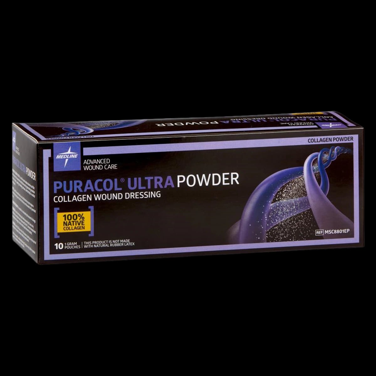 Medline Puracol Ultra Collagen Powder Wound Dressing, Sterile, Absorbable, Latex-Free