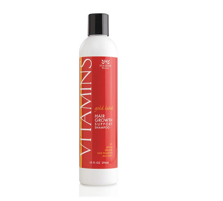 Nourish Beaute Vitamin Hair Growth Shampoo, Sulfate Free, 10 oz Bottle