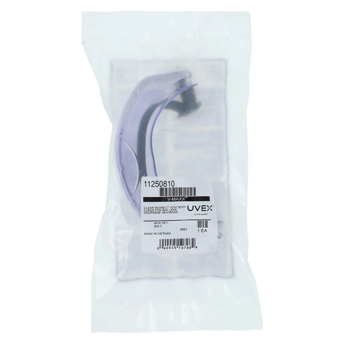 Honeywell Chemical Splash Indirect Vented Safety Goggles, Clear, Anti-Fog