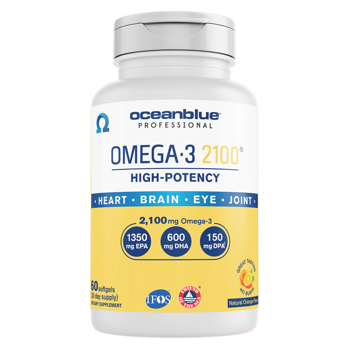 Oceanblue Omega-3 2100 Dietary Supplement Softgel Capsules, 60/Bottle