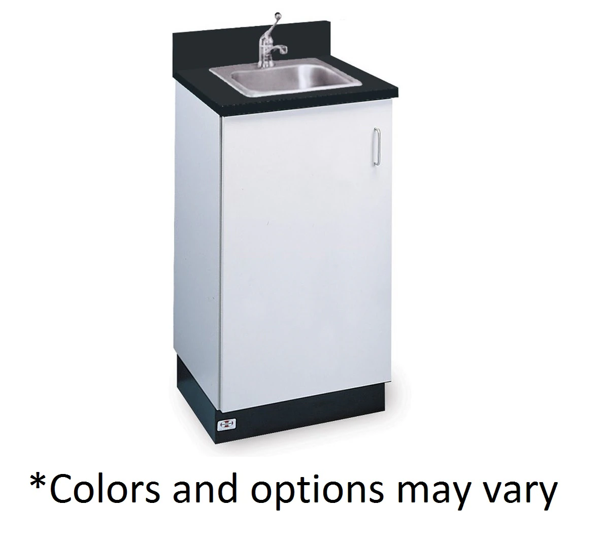 Hausmann Industries Cabinet Base with Sink, Laminate, Left, 18"W x 18"D x 36"H