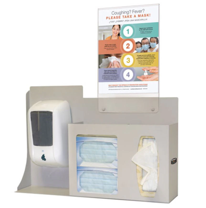 Station Respiratory Hygiene Dispenser, Beige