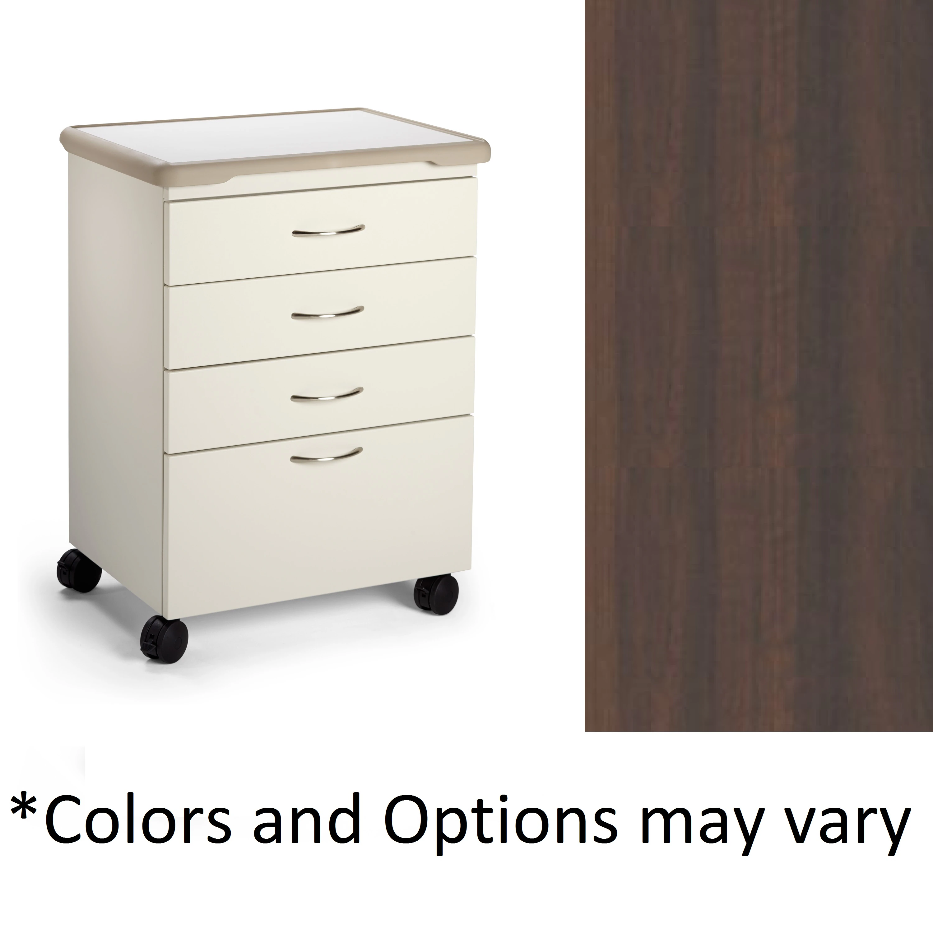 Midmark Synthesis Treatment Cabinet, 4 Drawers, Henna