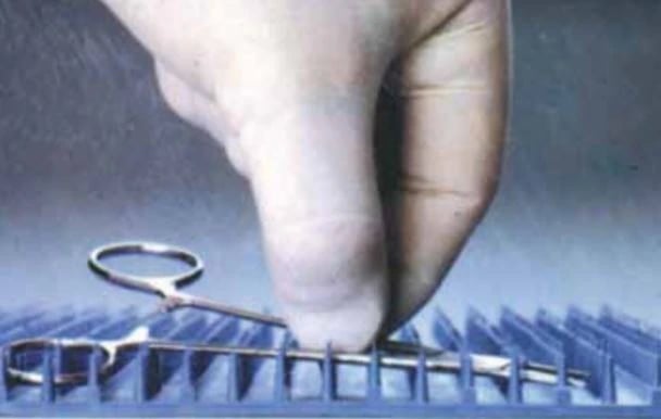 Healthmark Silicone Finger Mat for Instruments, Blue, 21.1 x 9.8 inches, Reusable, Non-Sterile, Each