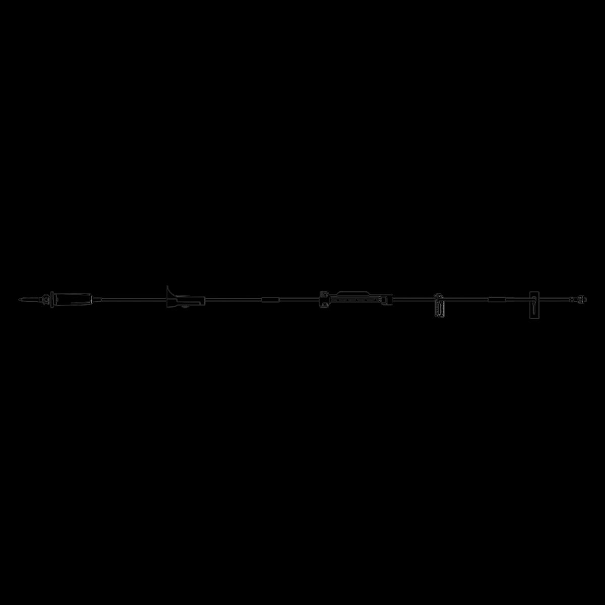 B. Braun Infusomat Space IV Infusion Administration Set, 15 Drops/mL, 22 mL Priming Volume, 122" Tubing, DEHP-Free, 24/Case