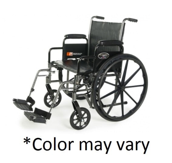 Graham-Field Traveler SE Plus Manual Wheelchair with Swing-Away Footrests and Desk Arms, 300 lb Capacity