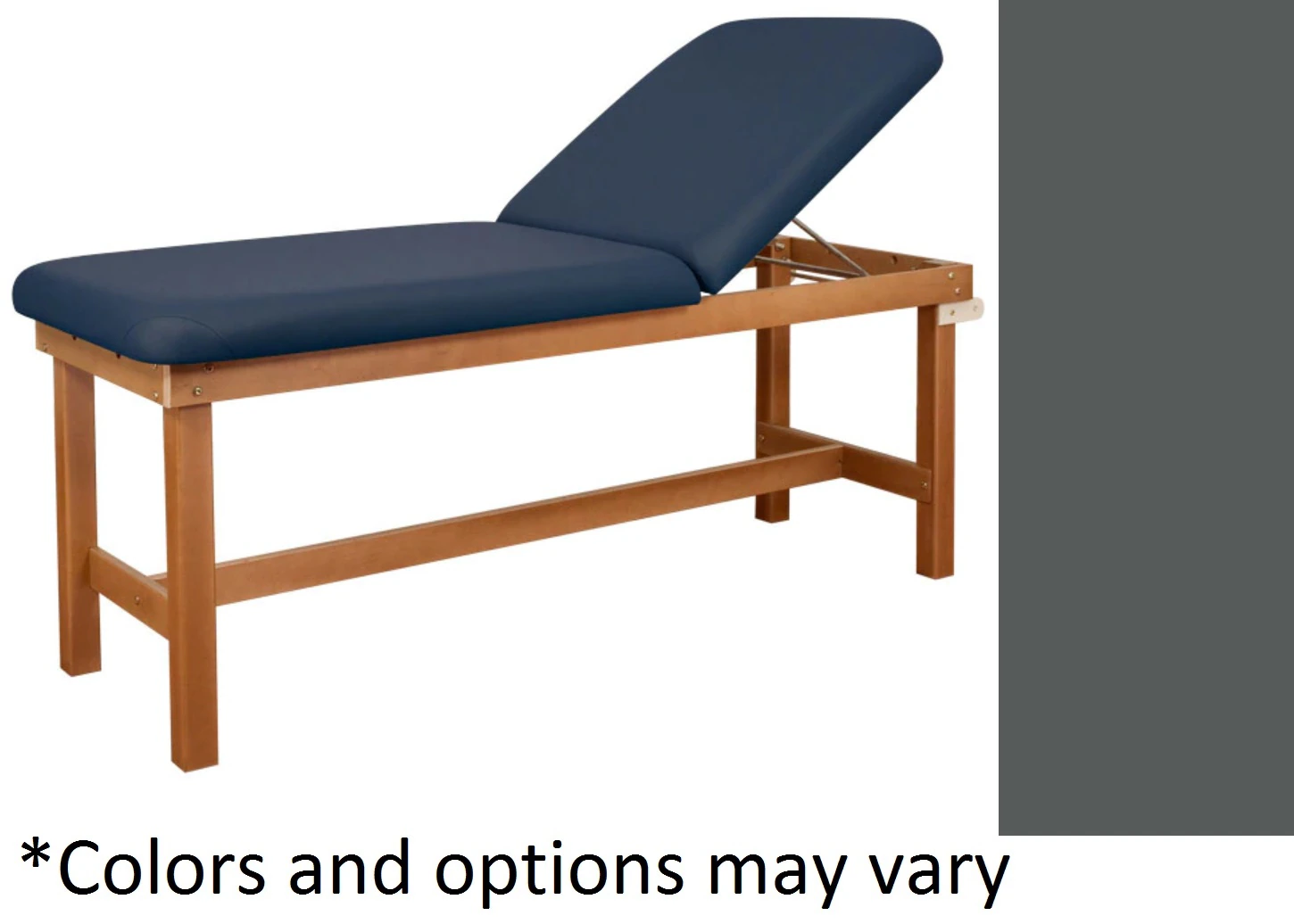 Oakworks Powerline Treatment Table Backrest Comfort Foam, Pewter, 500 lb Capacity