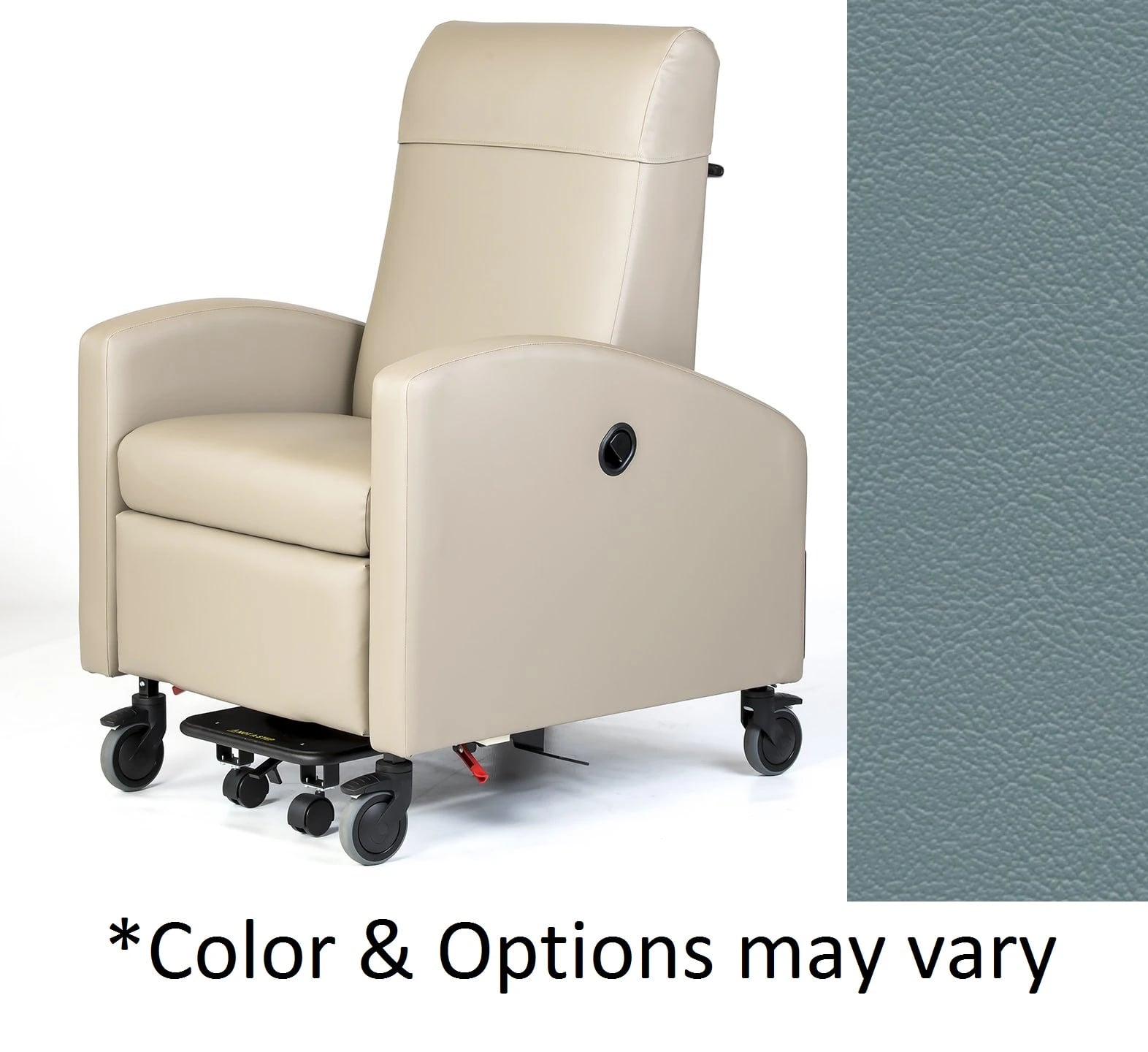 Winco Inverness 24HR Treatment Recliner, 500 lb Capacity, Eucalyptus Finish
