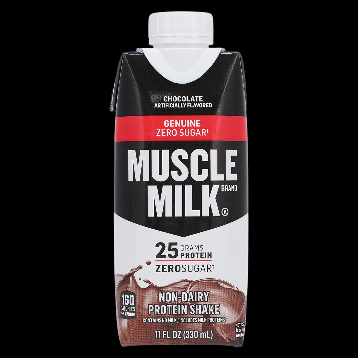 Muscle Milk Genuine RTD Protein Shake, Chocolate, 11 oz, 12/Case