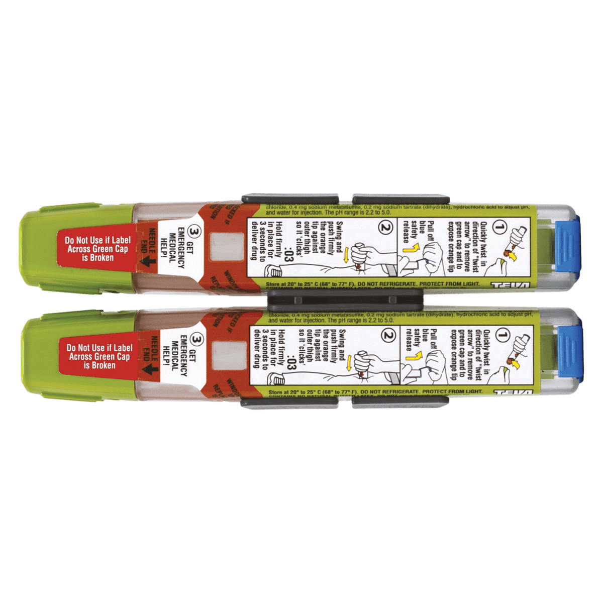 Epinephrine Injection 0.15 mg Auto-Injector, Teva Pharmaceuticals, 2/Package