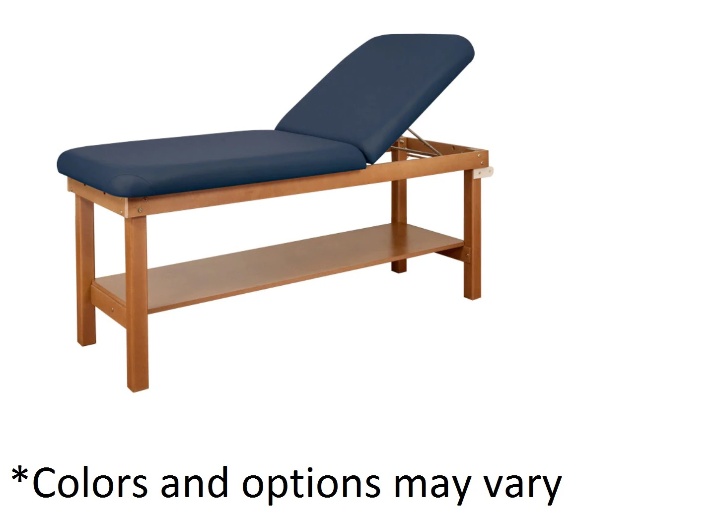 Oakworks Powerline Treatment Table, White, 500 lb Capacity, with Natural White Shelf